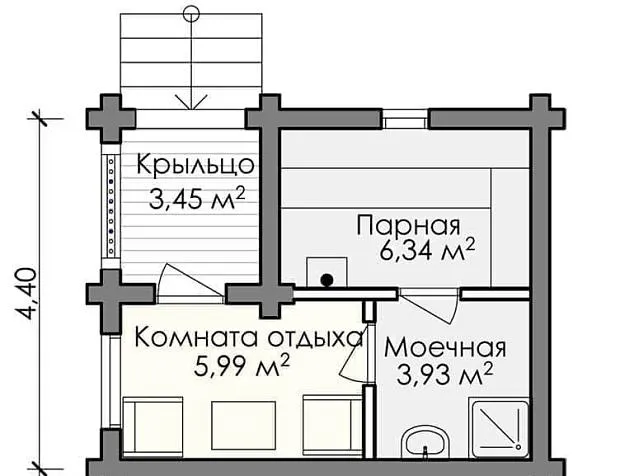 Баня из бруса 1893