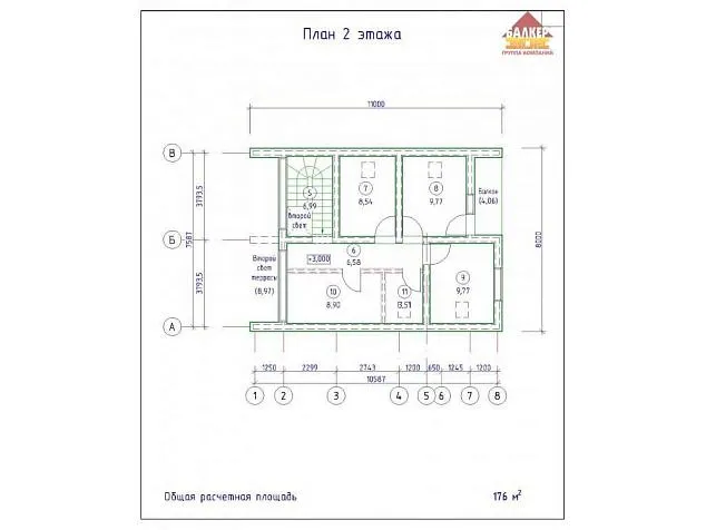 Каркасный дом Б176