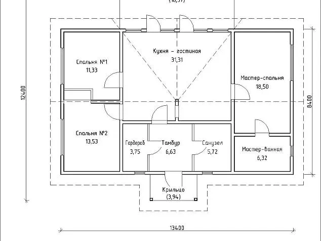 Каркасный дом L85