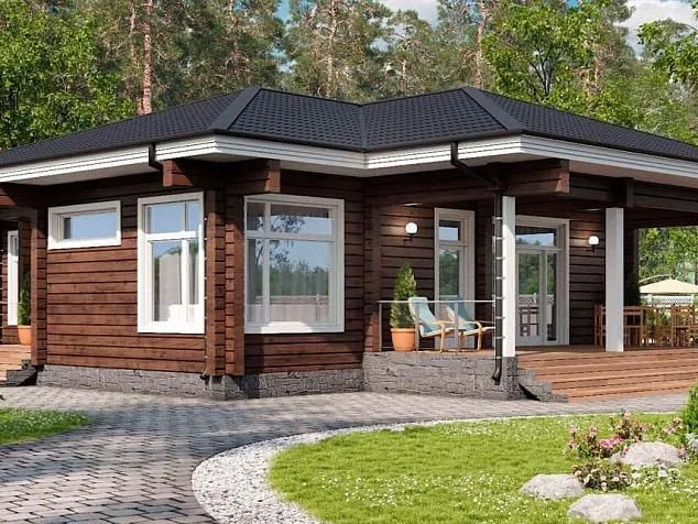 Проект дома из клеенного бруса 76-352