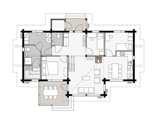 Леви-Шале с мансардой