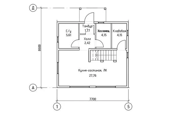 Каркасный дом L116