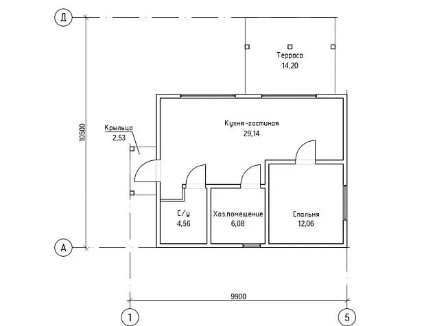 Каркасный дом М78 Каркасный дом М78