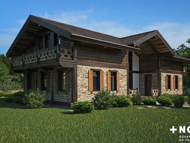 Проект фахверкового дома 78