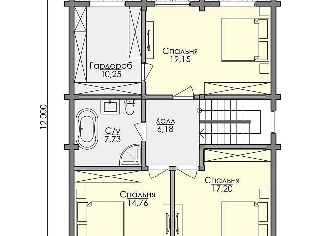 Проект дома из клеенного бруса 5106