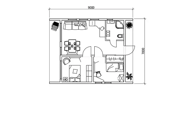 Каркасный дом Б63
